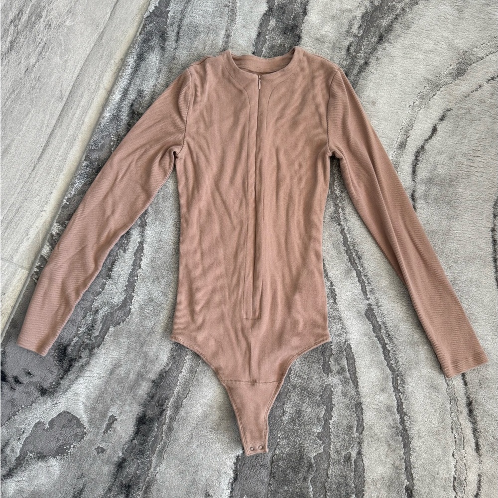 Long Sleeve Brown Bodysuit